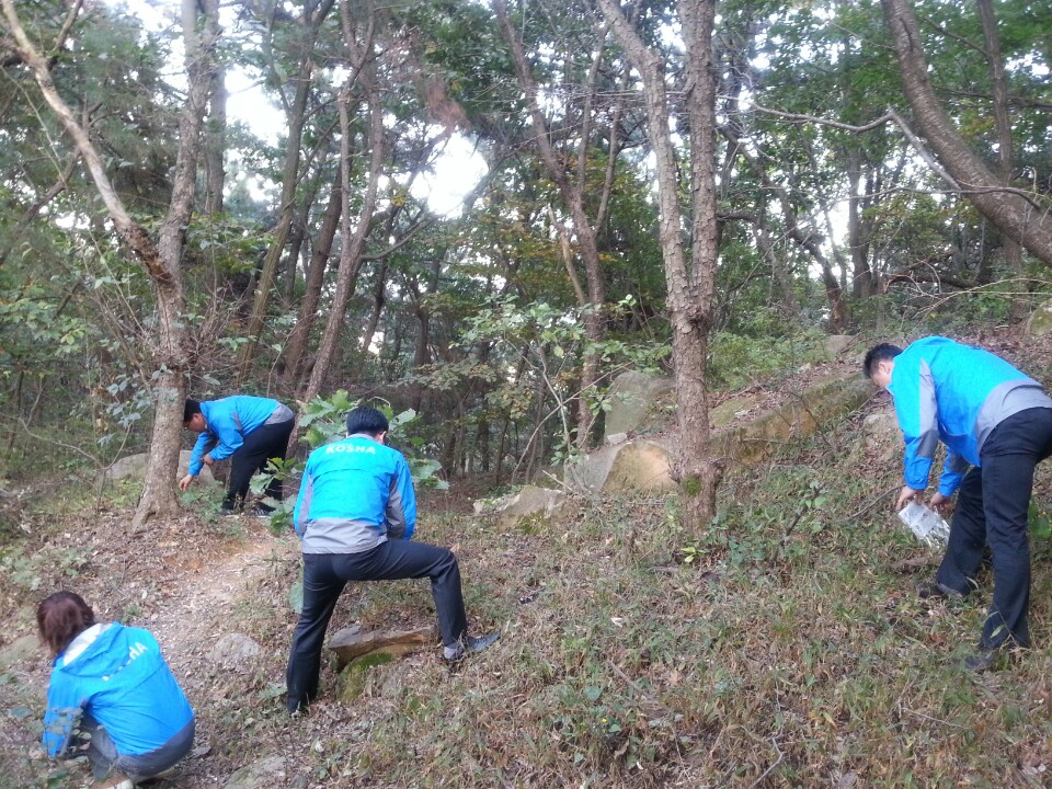 성안동 공원 환경정화활동...