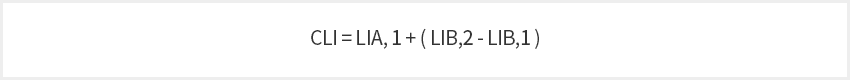 CLI = LIA, 1+(LIB, 2-LIB, 1)